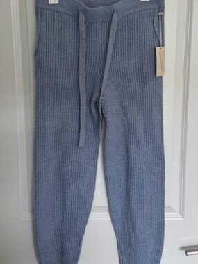 Blue Knitted Lounge Pants